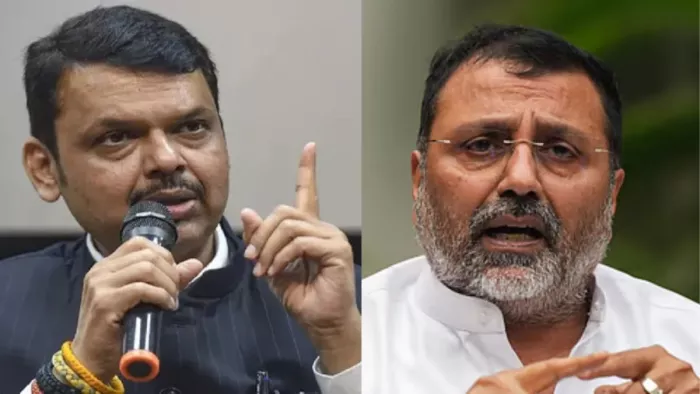 महाराष्ट्र सीएम देवेंद्र फडणवीस ने निशिकांत दुबे को दी नसीहत। (फाइल फोटो)