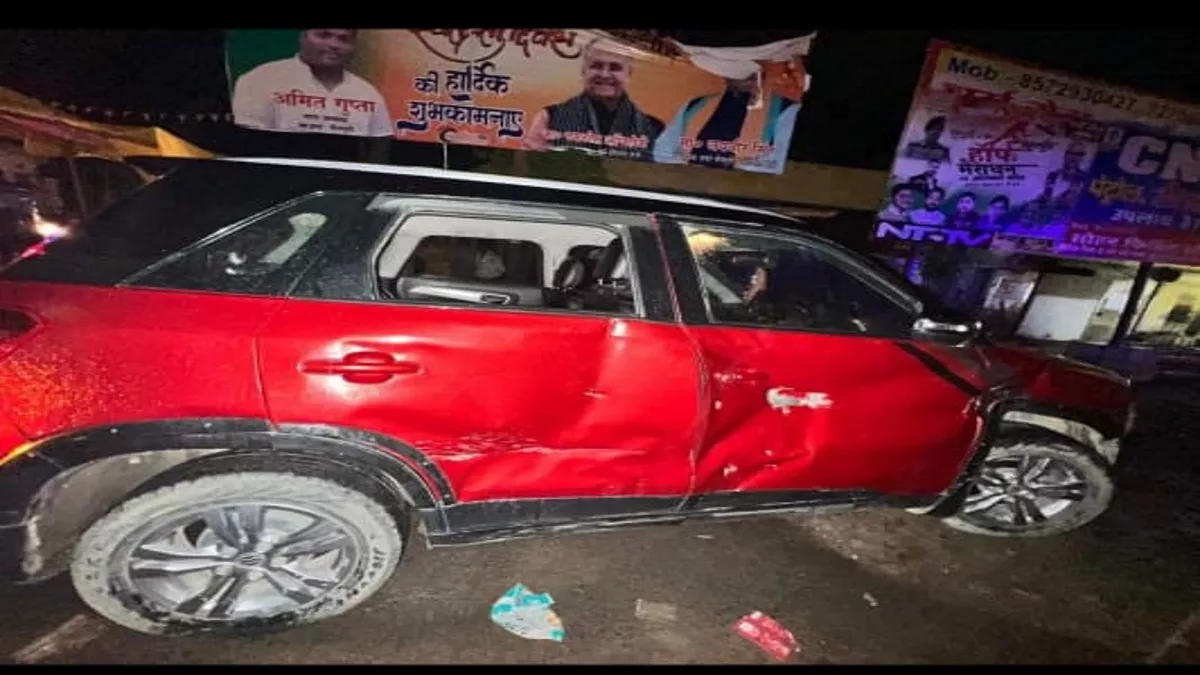 Mainpuri News: मैनपुरी में देर रात सपा जिलाध्यक्ष देवेंद्र यादव की कार में कंटेनर ने मारी टक्कर, 500 मीटर तक घसीटा, देखें वीडियो