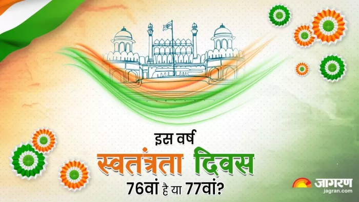इस वर्ष स्वतंत्रता दिवस 76वां है या 77वां? (फोटो- जागरण ग्राफिक्स)