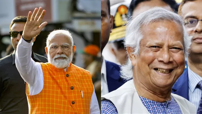 पीएम मोदी और नोबेल पुरस्कार विजेता मुहम्मद यूनुस। फाइल फोटो।