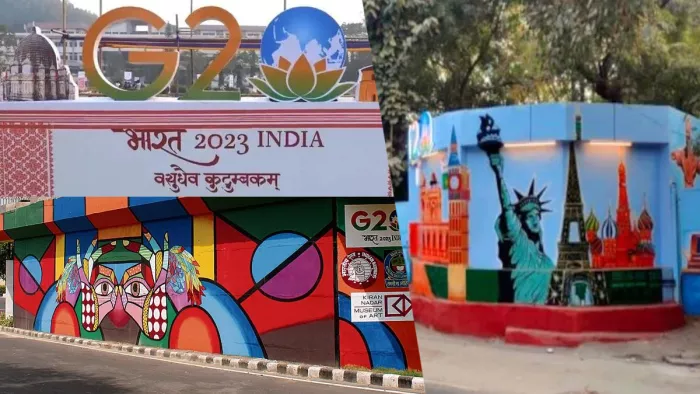 G 20 में मेहमानों के स्वागत के लिए दिल्ली को दुल्हन की तरह सजा दिया गया है।