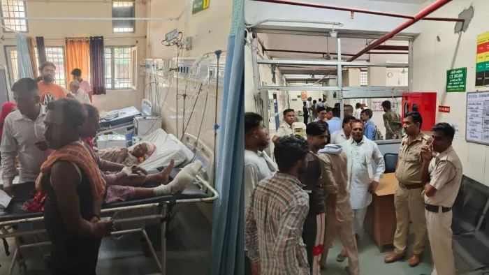 पिकअप की जोरदार भिड़ंत, हादसे में दो की दर्दनाक मौत और आठ महिलाएं घायल