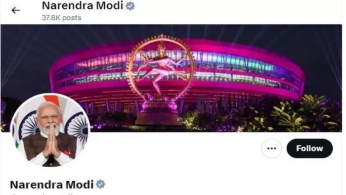 PM Modi Photo on X पीएम मोदी ने एक्स हैंडल की कवर फोटो बदली।