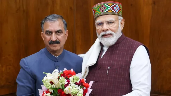 प्रधानमंत्री नरेन्द्र मोदी के साथ सीएम सुखविंदर सिंह सुक्खू की मुलाकात का फाइल फोटो।