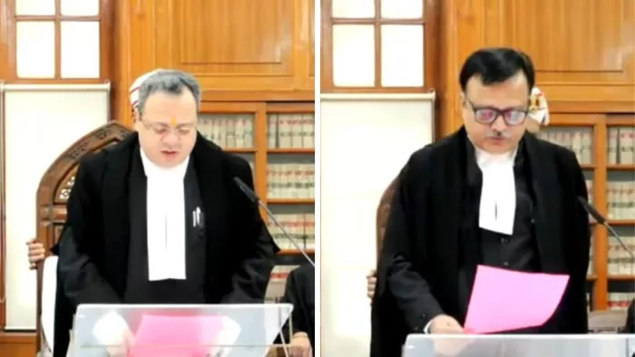 इलाहाबाद उच्च न्यायालय के न्यायाधीश अमिताभ राय और राजीव लोचन शुक्ला ने शपथ ली।