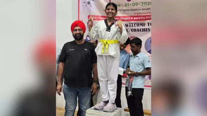 ताइक्वांडो चैंपियनशिप में जिले के खिलाड़ियों ने जीते 27 पदक।