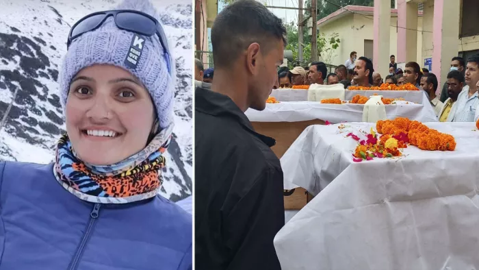 Uttarkashi Avalanche : पर्वतारोही बेटी नवमी रावत।
