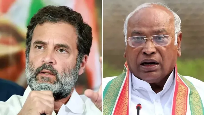 राहुल गांधी और मल्लिकार्जुन खरगे। (फाइल फोटो)