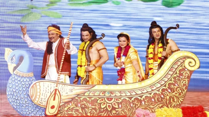केवट के रूप में गायक शंकर साहनी ने गाए भावविभोर करने वाले गीत।