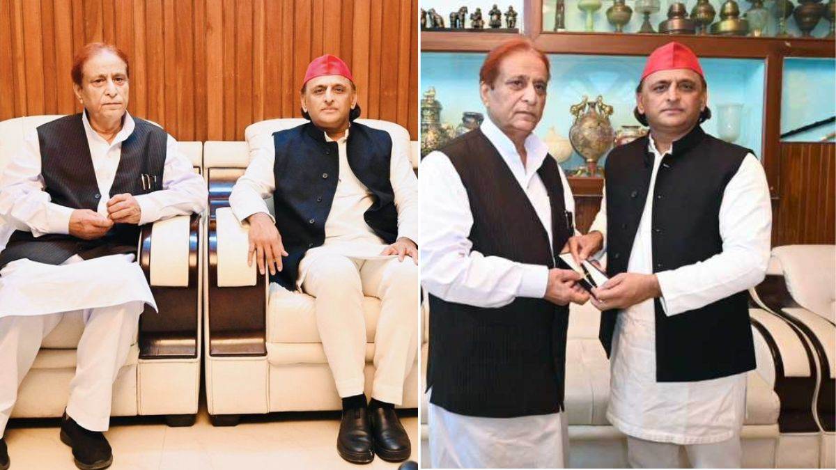 akhilesh yadav met azam khan in rampur samajwadi part says big mission starts against bjp