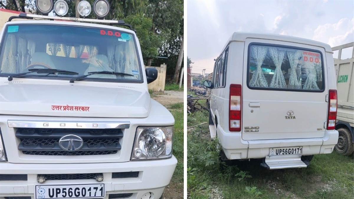 gorakhpur road accident 2 year old girl crushed by government vehicle