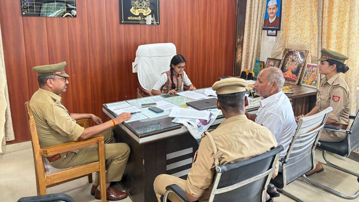 hapur city news student becomes one day police chief at babugarh police station