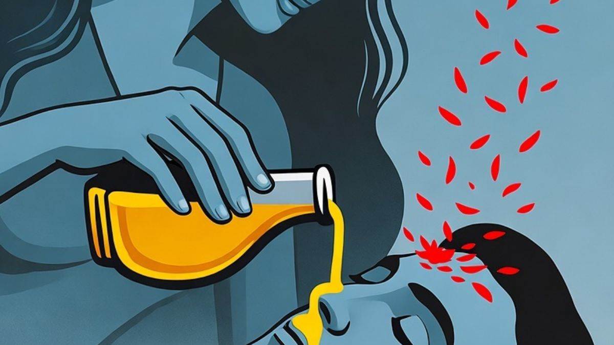 ncr delhi woman throws hot oil on husband while sleeping