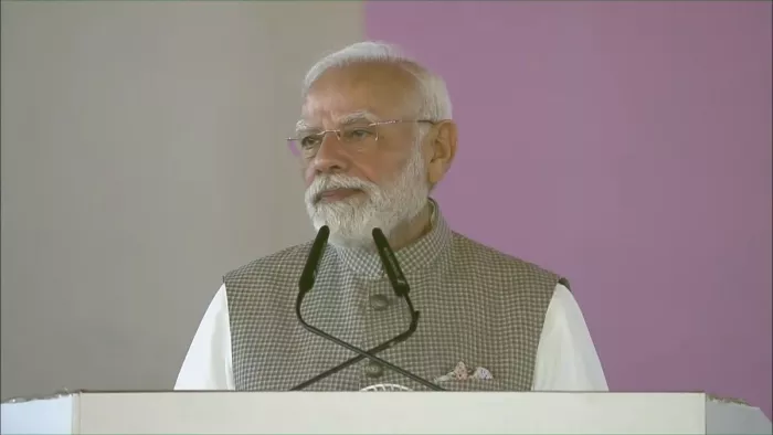 पीएम मोदी ने नवी मुंबई एयरपोर्ट का किया उद्घाटन। इमेज सोर्स- @BJP4India