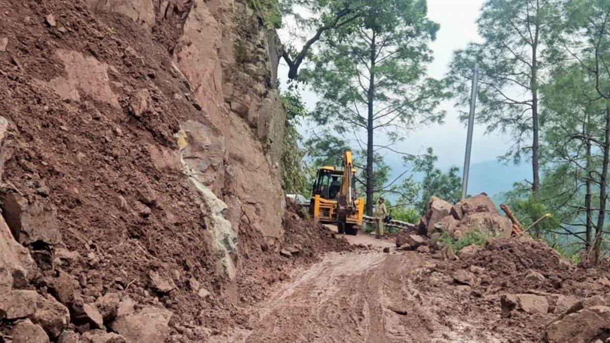 sirmaur rain damage heavy rains cause crop loss and road closures