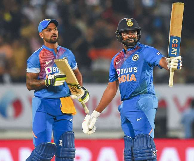 Most hundred plus partnerships in T20Is Rohit Sharma and Shikhar ...