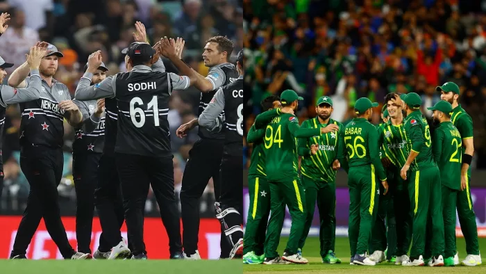 PAK vs NZ 1st Semifinal: न्यूजीलैंड और पाकिस्तान (डिजाइन फोटो)