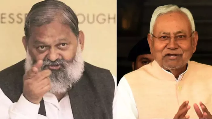 बिहार CM नीतीश के बयान पर बिफरे हरियाणा के गृहमंत्री अनिल विज।