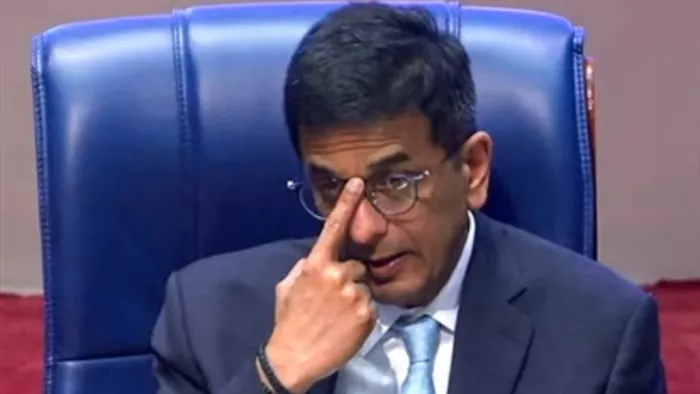 अंतिम कार्य दिवस पर संबोधन के दौरान भावुक हुए निवर्तमान सीजेआई चंद्रचूड़। (Photo- ANI)