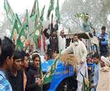 Bharat Bandh in Nalanda बिहारशरीफ में श्रमजीवी ट्रेन रोकी, जगह-जगह सड़क जाम