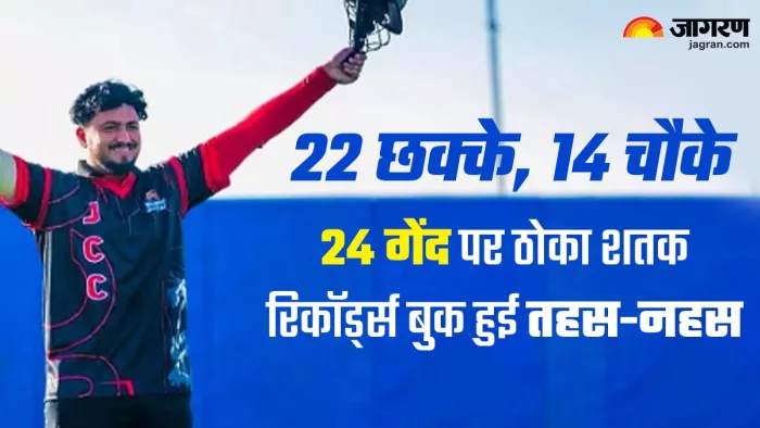 Hamza Saleem Dar: हमजा सलीम ने महज 43 गेंदों पर 193 रन कूटे फोटो क्रेडिट- एक्स