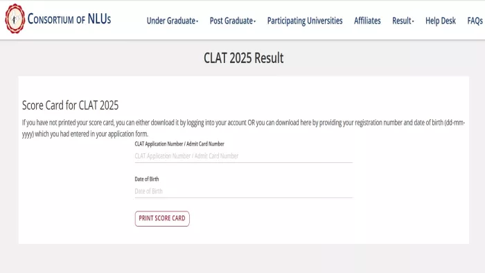 CLAT Result 2025 जारी, यहां से डाउनलोड करें स्कोरकार्ड।