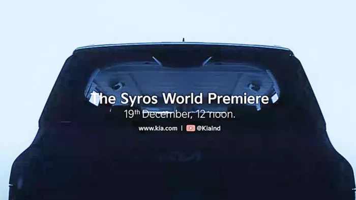 Kia Syros भारत में 19 दिसंबर को लॉन्च होगी।
