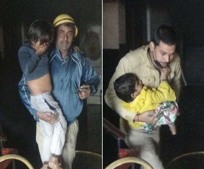 लखनऊ के लाटूश रोड के तीरथ लीला भवन स्‍थित इलेक्ट्रिक एसोसिएशन के दफ्तर में शार्ट सर्किट से लगी थी आग।