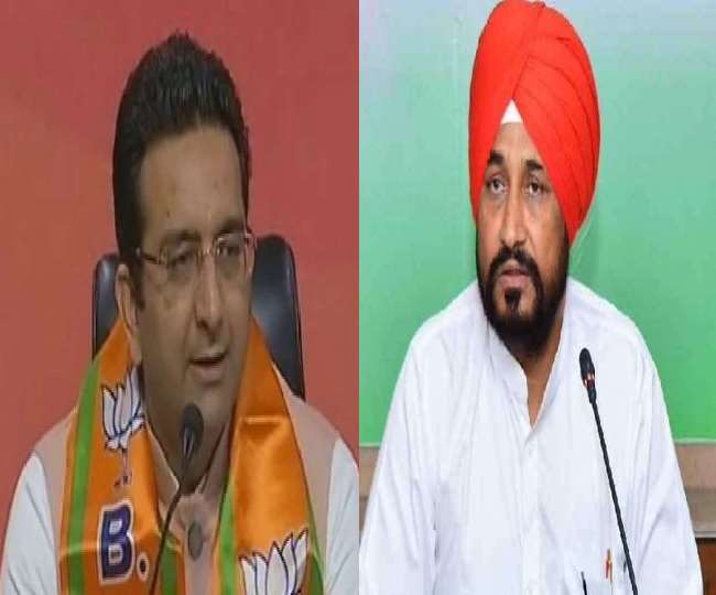 भाजपा प्रवक्ता गौरव भाटिया और सीएम चन्नी की फाइल फोटो