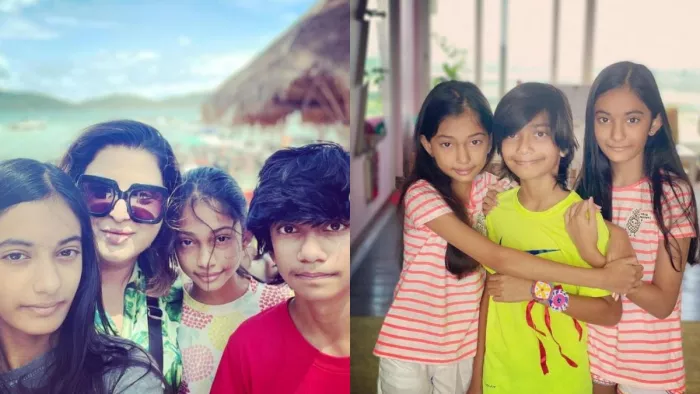 File Photo of Farah Khan with her Children