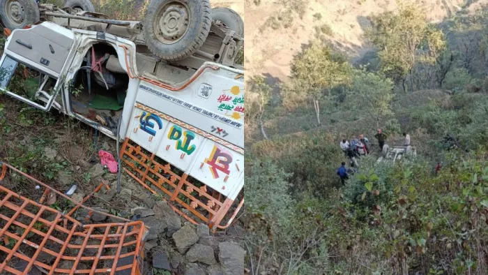 शिलाई में बोलेरो कैंपर का भीषण हादसा, 17 लोगों की हालत गंभीर
