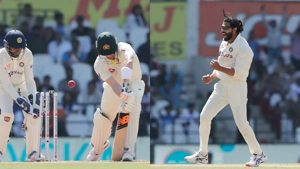 Ind vs Aus Ravindra jadeja Steve Smith Wicket