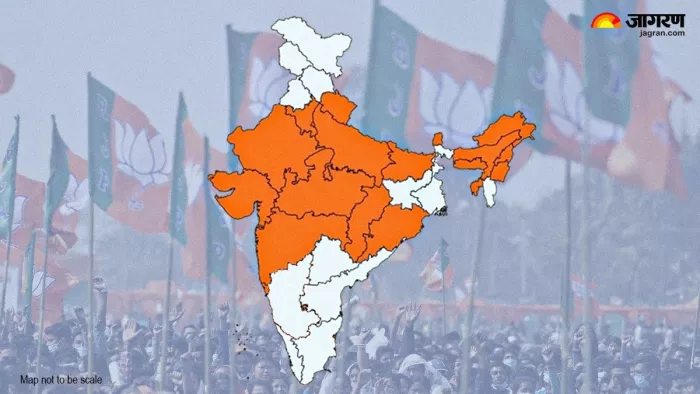 Delhi Election Result 2025 दिल्ली में जीत से भाजपा का देश में बढ़ा दबदबा। (फोटो- जागरण ग्राफिक्स)