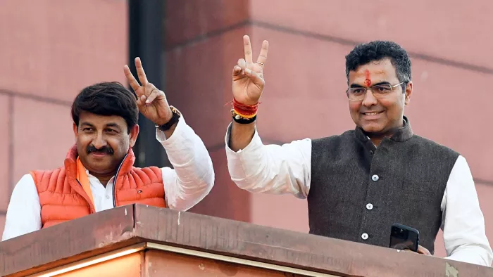 दिल्ली विधानसभा चुनाव में भाजपा की प्रचंड जीत। ( फोटो- एएनआई )