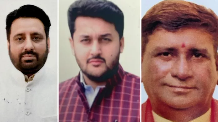 मानतुल्लाह खान, उमंग बजाज और करनैल सिंह। ( फाइल फोटो )