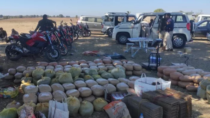 डिंडौरी शहपुरा से जब्त हुआ 1500 किलो गांजा (फोटो सोर्स- जेएनएन)