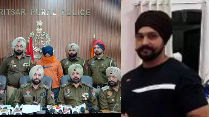 गिरफ्तार जासूस के बारे में जानकारी देते एसएसपी चरणजीत सिंह सोहल व एसपी हरिंदर सिंह
