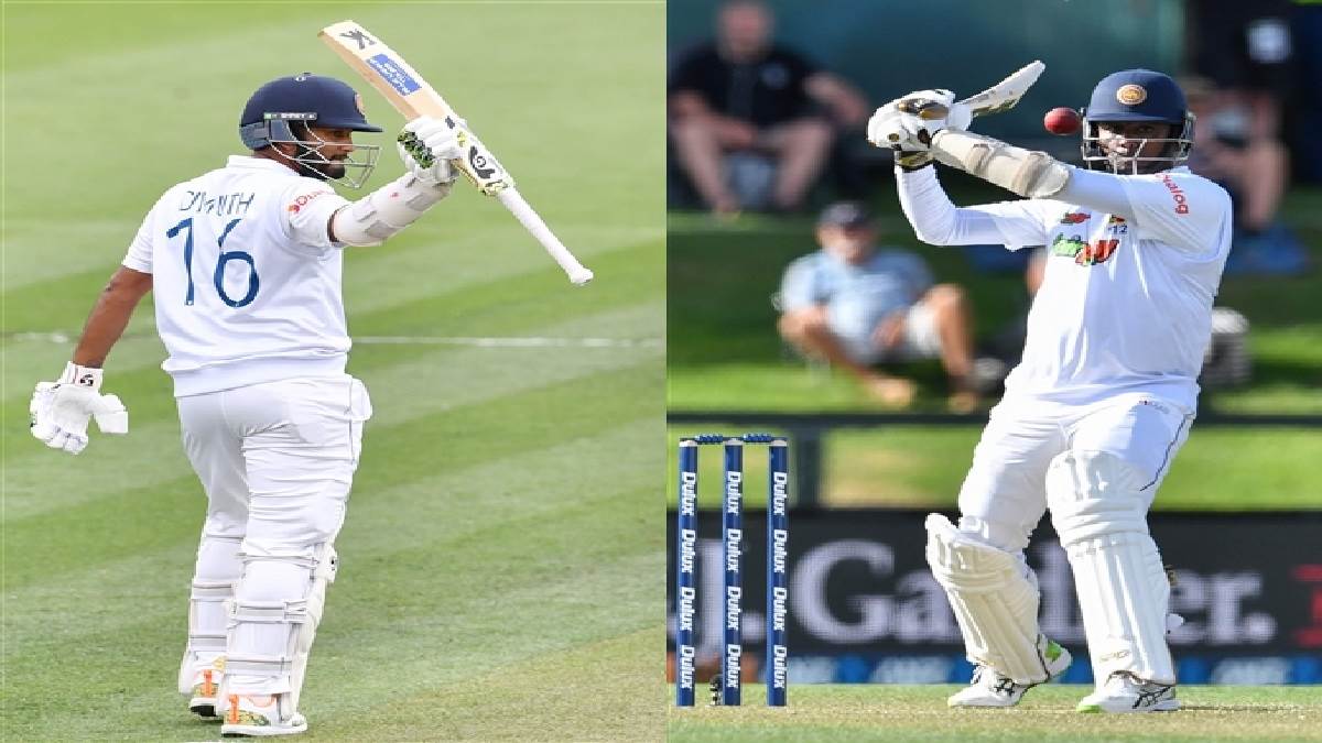 SL VS NZ Angelo Mathews और Dimuth Karunaratne ने तोड़े श्रीलंका के इस
