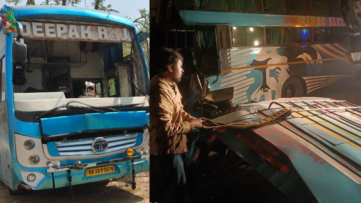 ayodhya bus accident going from gorakhpur to delhi collided with pole one passenger died 32 injured