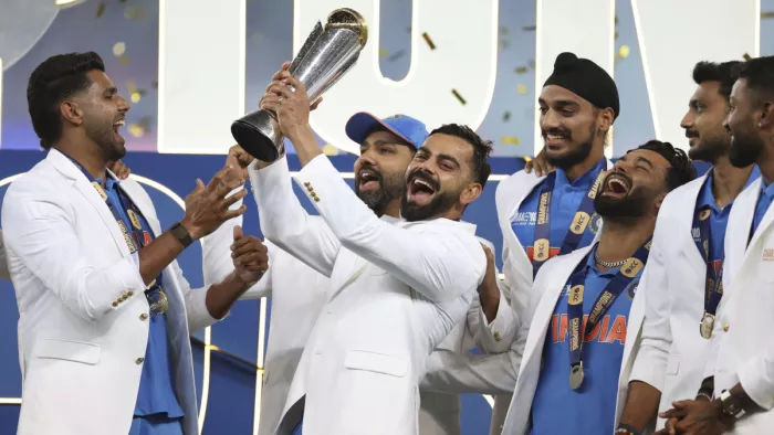 भारतीय टीम तीसरी बार बनी चैंपियंस ट्रॉफी में चैंपियन।