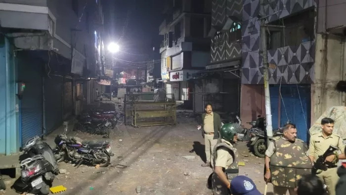 जुलूस शहर के जामा मस्जिद मार्ग से होते हुए गुजरा था (फोटो: जेएनएन)