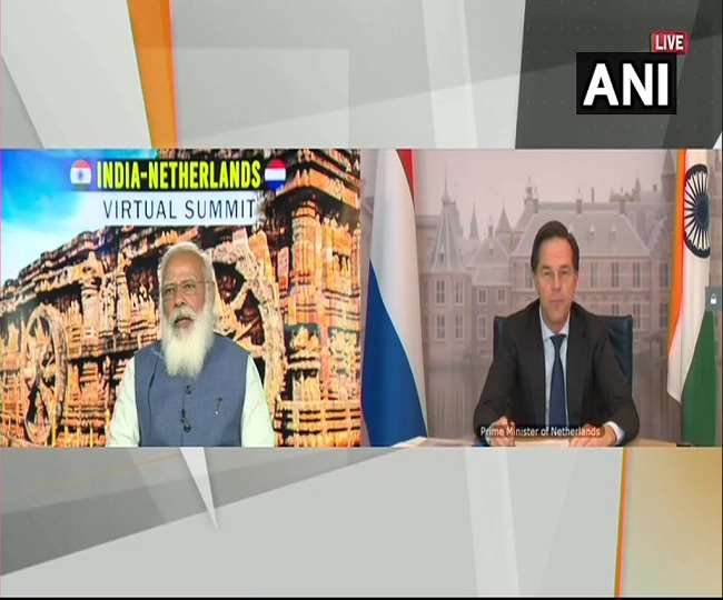 पीएम मोदी और नीदरलैंड के प्रधानमंत्री ने कई मुद्दों पर की चर्चा