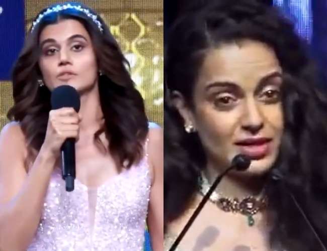 Taapsee Pannu and Kangana Ranaut. Photo- Screenshot video