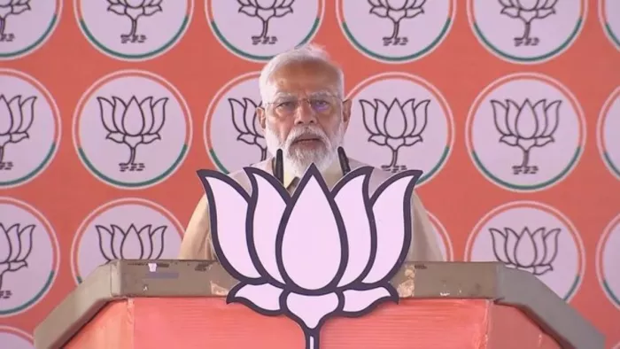 प्रधानमंत्री नरेंद्र मोदी ने पीलीभीत में चुनावी जनसभा को किया संबोधित।