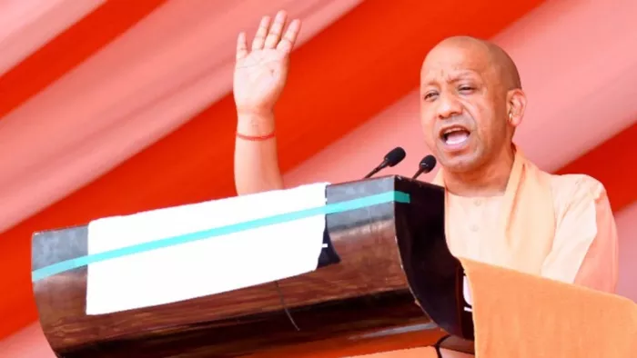 मुख्यमंत्री योगी आदित्यनाथ ने मंगलवार को पीलीभीत में की जनसभा।