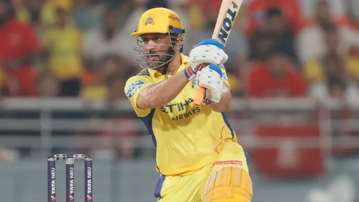 धोनी का तूफानी नहीं आया चेन्नई के काम। इमेज- CSK