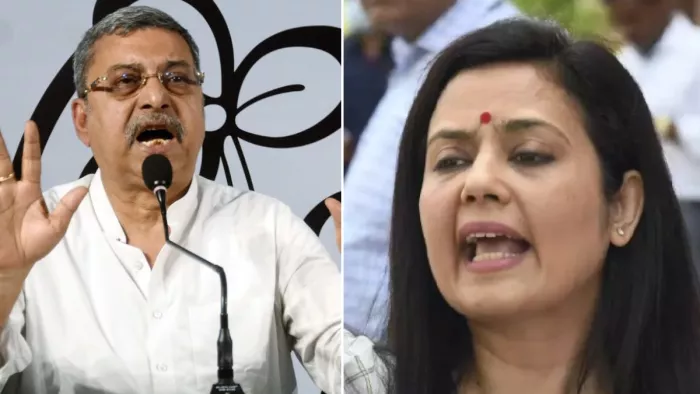 टीएमसी सांसद कल्याण बनर्जी और महुआ मोइत्रा। ( फाइल फोटो )