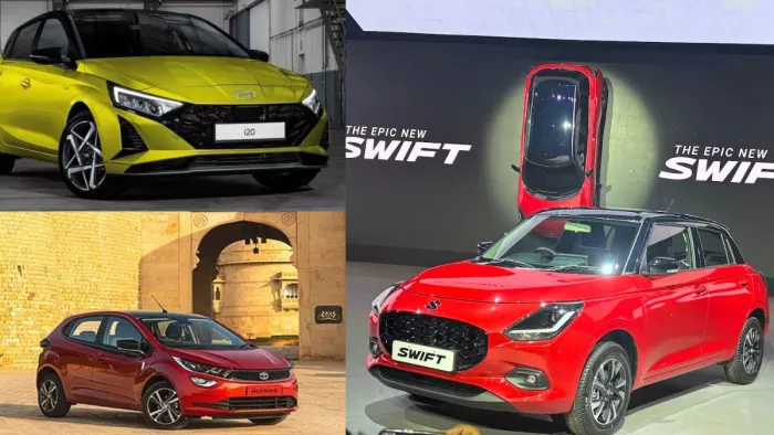Maruti Swift 2024 को Hyundai और Tata की इन कारों से मिलेगी चुनौती।