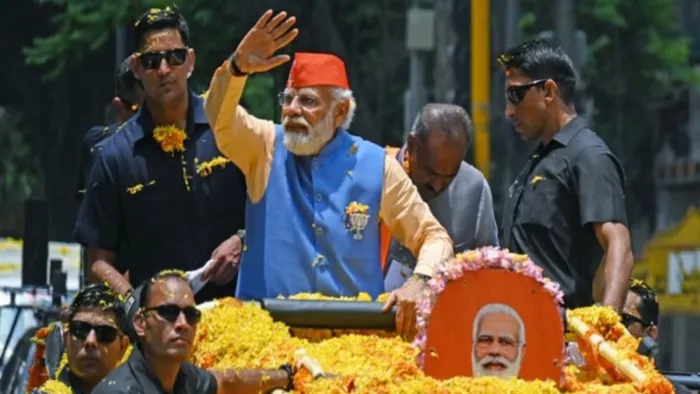 पटना में पीएम मोदी का रोड शो (जागरण फोटो)