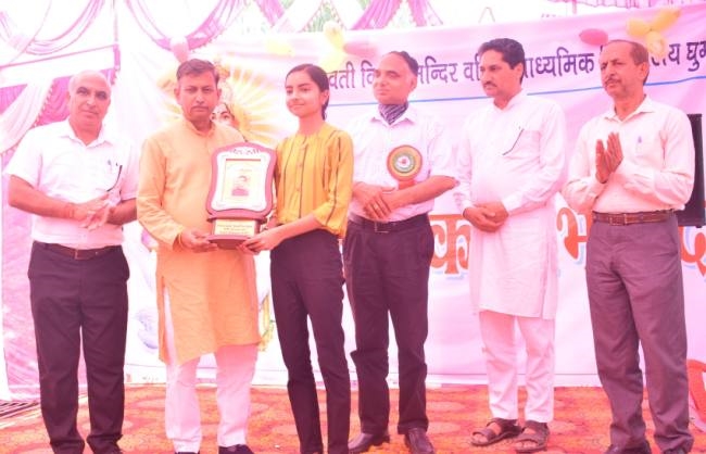 minister rajendra garg inaugurated bal vatika in saraswati vidya mandir senior secondary school ghumarwin